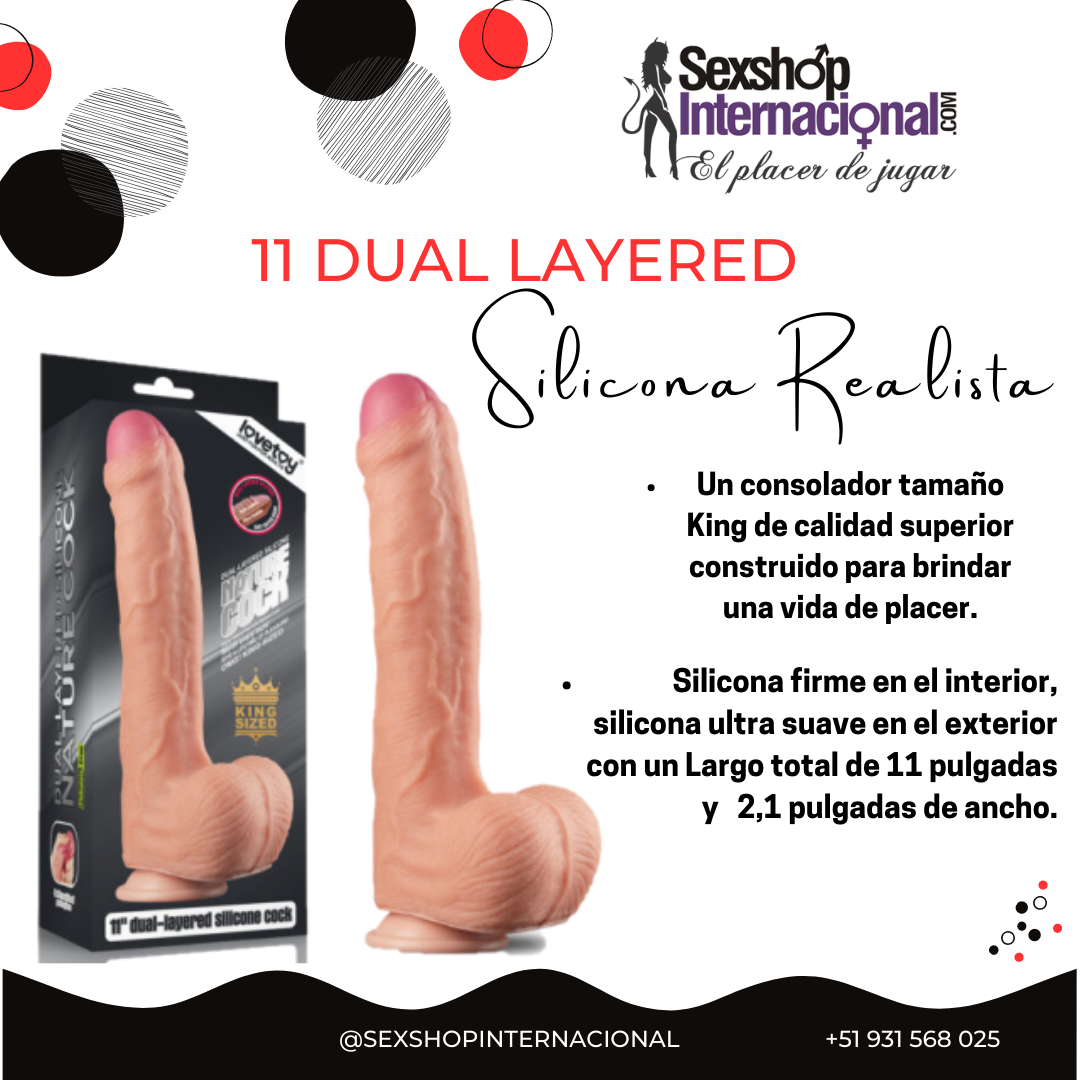 11 DUAL LAYERED CONSOLADOR TAMAÑO KING LOVETOY SEXSHOP PTE PIEDRA